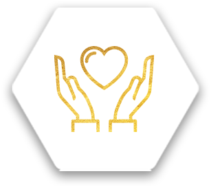 Hands holding heart icon